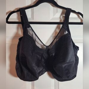 Royce Black Unlined Comfort Mesh Top Bra Size 40L